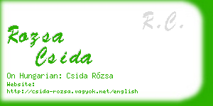 rozsa csida business card